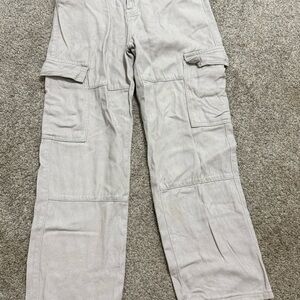 SHEIN Gray Cargo Pants Relaxed Fit Utility Design